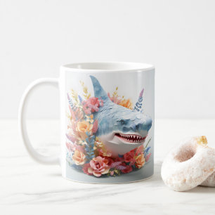 3D-Blick auf den Printhai Kaffeetasse