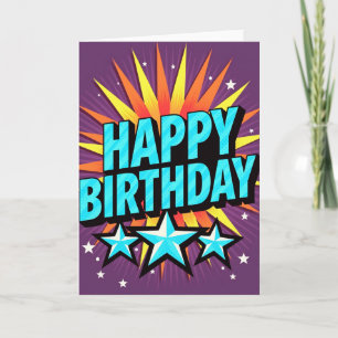 3D-Block-Geburtstagskarte Karte