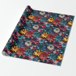 3D-Blume-Wrapping Paper Geschenkpapier