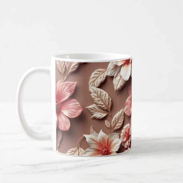 3D-Blumen Kaffeetasse (Links)