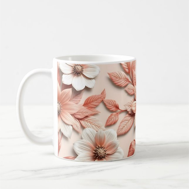 3D-Blumen Kaffeetasse (Links)
