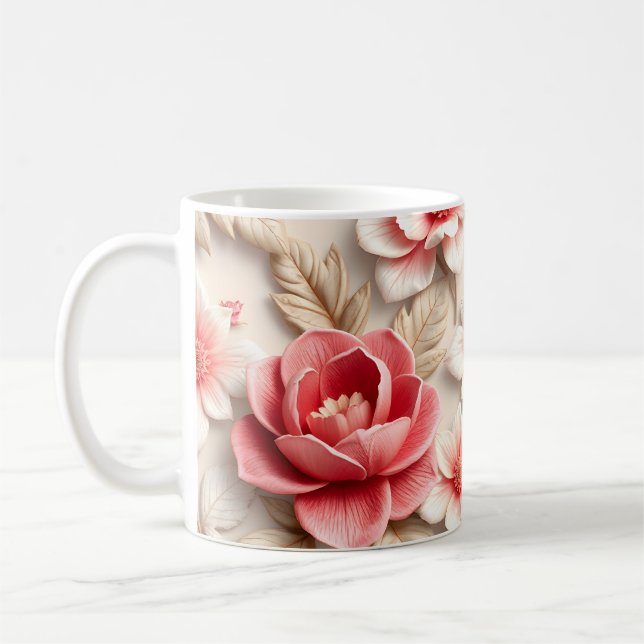 3D-Blumen Kaffeetasse (Links)