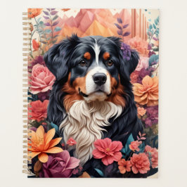 3D Blumenfantasy Bernese Mountain Dog Birds View Planer