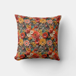 3d Blumenpapier-Quillmuster Kissen