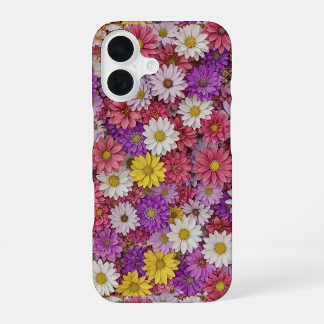 3D-Blumenwand-Handyhülle iPhone 16 Hülle (Rückseite)
