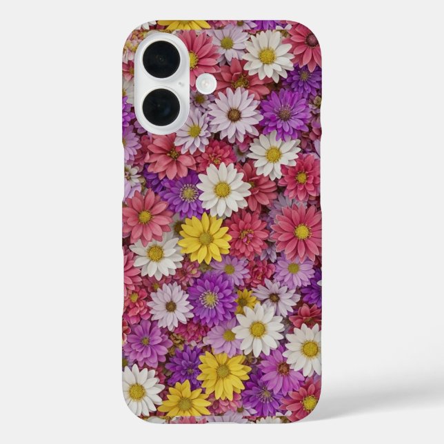3D-Blumenwand-Handyhülle iPhone 16 Hülle (Rückseite)
