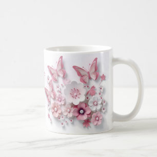 3D-Blush-Bloom-Butterfly-Traum Kaffeetasse