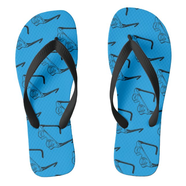 3D-Brille Retro-Illustration Dreh Flop Flip Flops (Fußbett)