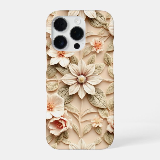 3D Bunte Blume iPhone 16 Pro Hülle (Rückseite)