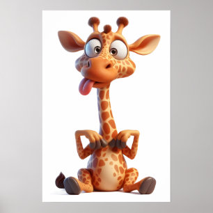 3D Cartoon Animal Poster