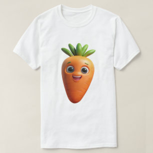 3D-Cartoon-Karotten-Maskottchen-T-Shirt T-Shirt