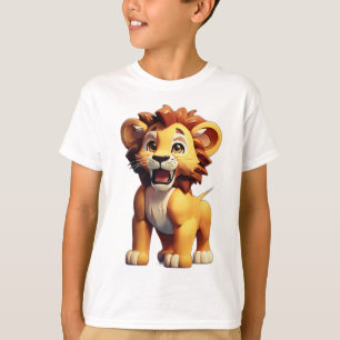 3D-Cartoon-Löwe - Starke und spielerische Screenin T-Shirt