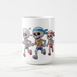 “3D Cartoon Skeleton Race • Funny Running Skeleton Kaffeetasse