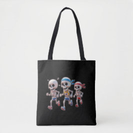 “3D Cartoon Skeleton Race • Funny Running Skeleton Tasche