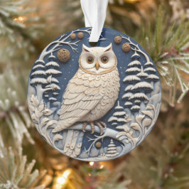 3D Chirstmas Niedliches Weißes Owl Animal Ornament