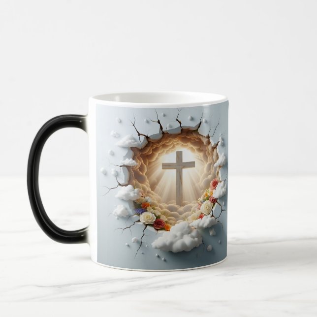 3D Christian Cross Verwandlungstasse (Links)