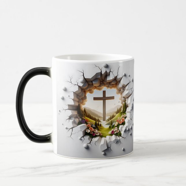 3D Christian Cross Verwandlungstasse (Links)