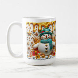 3D Christmas Gifts Snowman Kaffeetasse