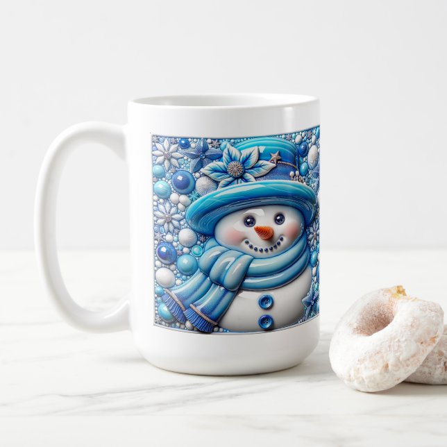 3D Christmas Snowman Kaffeetasse (Mit Donut)