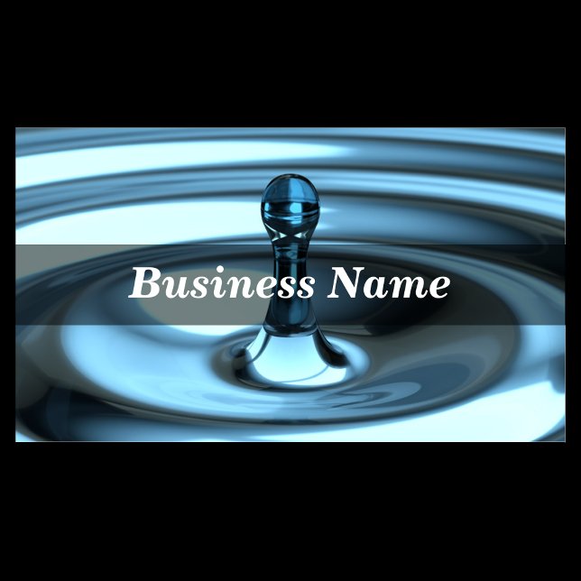 3D Closeup of Perfect Blue Water Drop Visitenkarte (Von Creator hochgeladen)