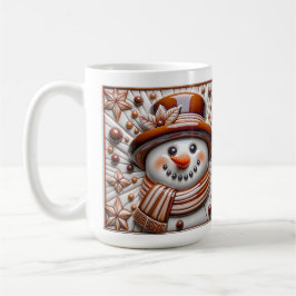 3D Copper Christmas Snowman  Kaffeetasse