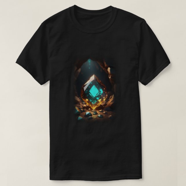 3d Crystal Glows Inside T - Shirt (Design vorne)