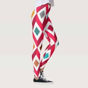 3D-Cubes rosa Leggings