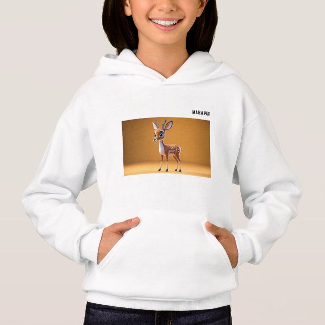 **3D Cute Cartoon Deer** Hoodie (Vorderseite)