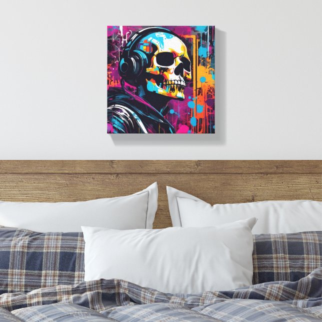 3D-Cyberpunk-Leinwand  Leinwanddruck (Insitu (Schlafzimmer))