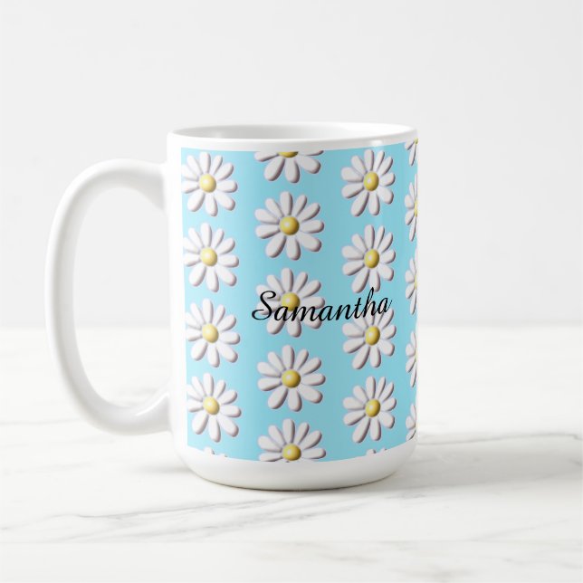 3D Daisy-Blume Kaffeetasse (Links)