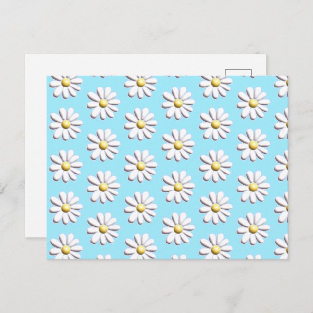 3D Daisy-Blume Postkarte (Vorne/Hinten)