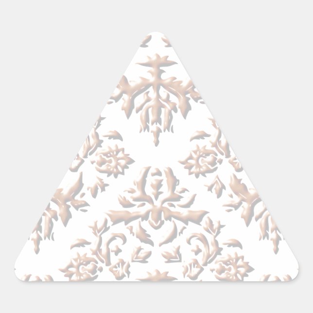 3D-Damasken Dreieckiger Aufkleber (Vorderseite)