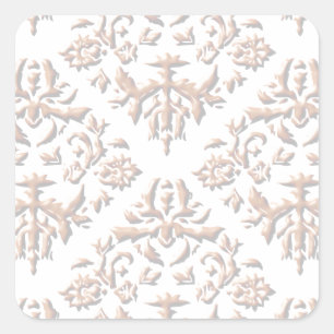 3D-Damasken Quadratischer Aufkleber