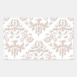 3D-Damasken Rechteckiger Aufkleber