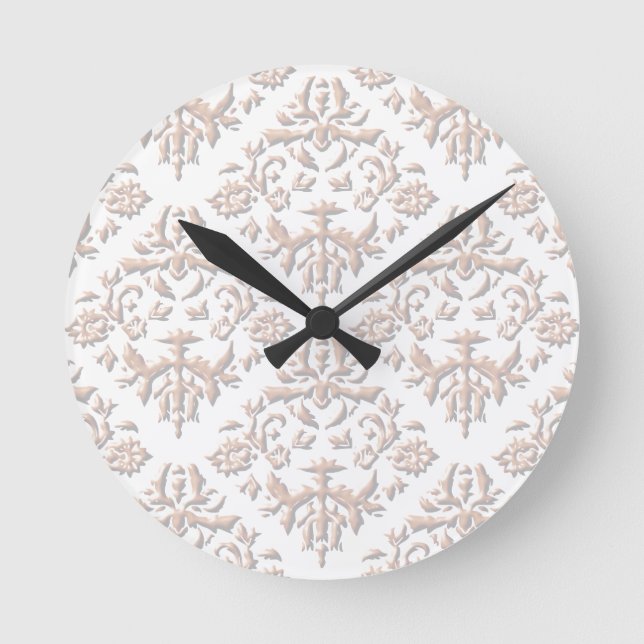 3D-Damaskus Runde Wanduhr (Vorderseite)