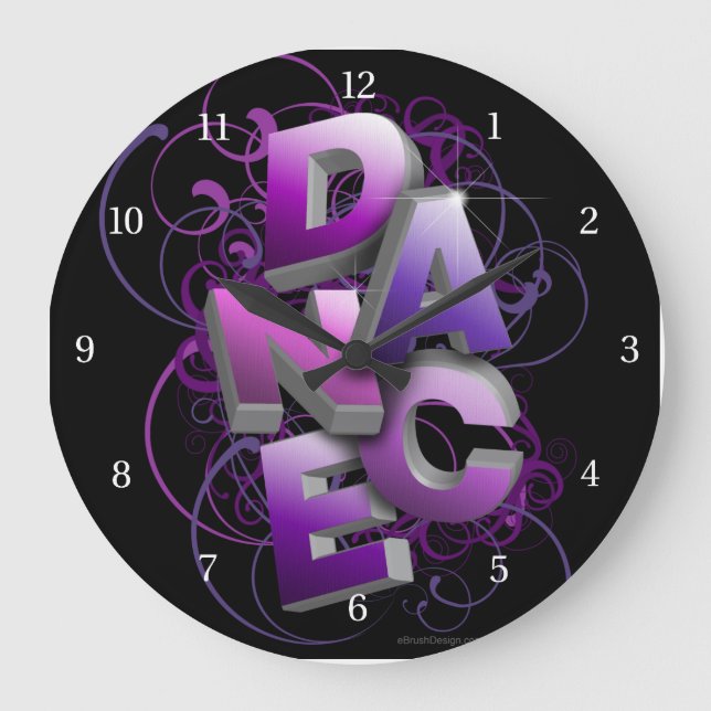 3D Dance (summer) Große Wanduhr (Vorderseite)