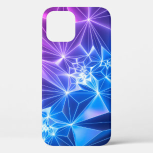 3D-Darstellung, rosa blauer neongeometrischer Hint Case-Mate iPhone Hülle