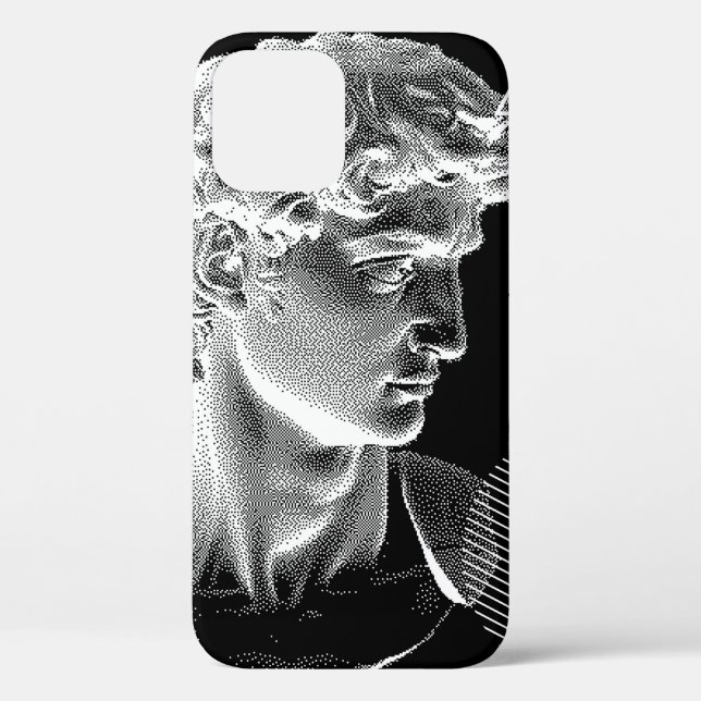 3D-Darstellung von Michelangelos David Kopf in Pix Case-Mate iPhone Hülle (Rückseite)