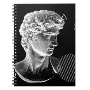 3D-Darstellung von Michelangelos David Kopf in Pix Notizblock