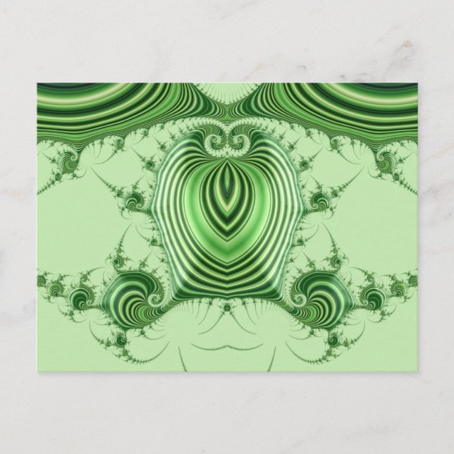 ~ 3D Design Pattern ~ Weihnachten Grüntöne ~ Postkarte (Vorderseite)