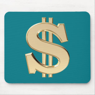 3D-Dollarzeichen Mousepad