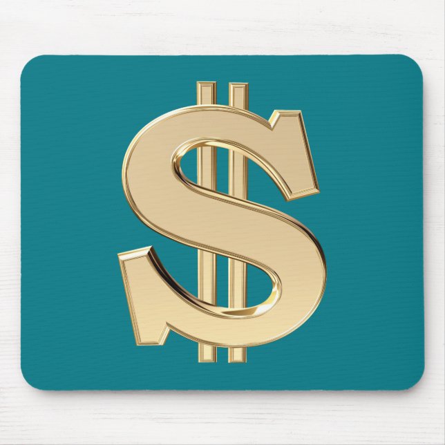 3D-Dollarzeichen Mousepad (Vorne)