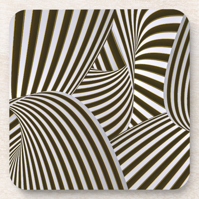 3D-Drehungen Untersetzer aus Kunststoff Set 6 (Vorderseite)