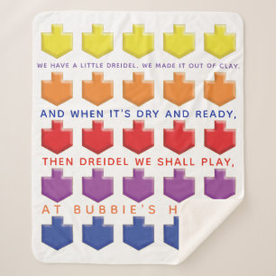 3D Dreidels Sherpa Blanket/Mittel Sherpadecke