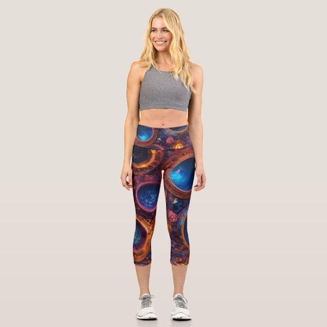 3D-Druck Capri Leggings (Vorderseite)