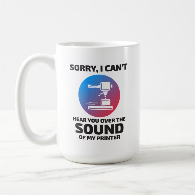 3D Druckdrucker-Bediener-Funny Kaffeetasse (Links)