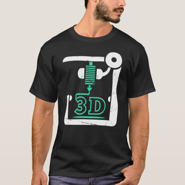 3D-Drucker, CNC G-Code 3d-Drucker T-Shirt (Vorderseite)