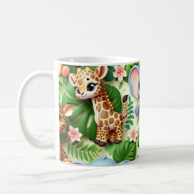 3D Dschungeltiere Kaffeetasse (Links)