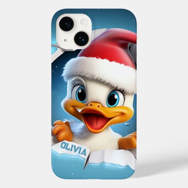 3D Duck Christmas Case-Mate iPhone 14 Hülle (Rückseite)