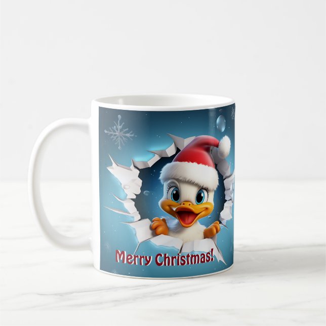 3D Duck Christmas Kaffeetasse (Links)